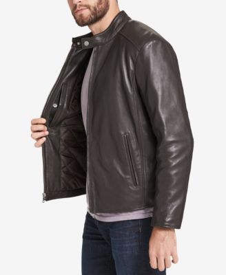 Men's Leather Moto Jacket, Created for Macy's