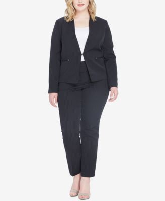 macys plus size business suits
