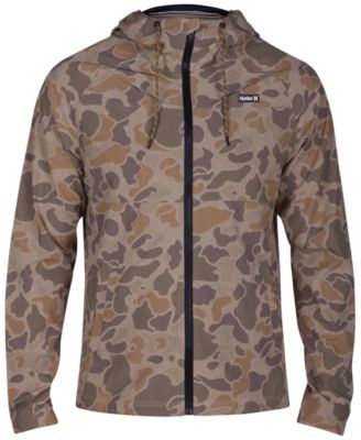 Hurley - Men's Protect Stretch Camouflage Water-Repellent Windbreaker
