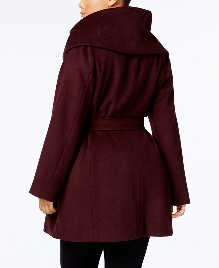 T Tahari Plus Size Marla Wrap Coat Macy s