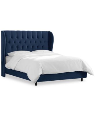Skyline Avery Tufted Wingback Bed - Queen