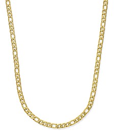 Men's Gold-Tone Figaro Chain Necklace