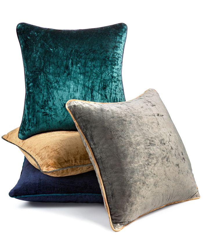 Martha Stewart Collection Contrast Velvet 20" Square Decorative Pillow