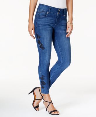Thalia Sodi - Embroidered Skinny Jeans