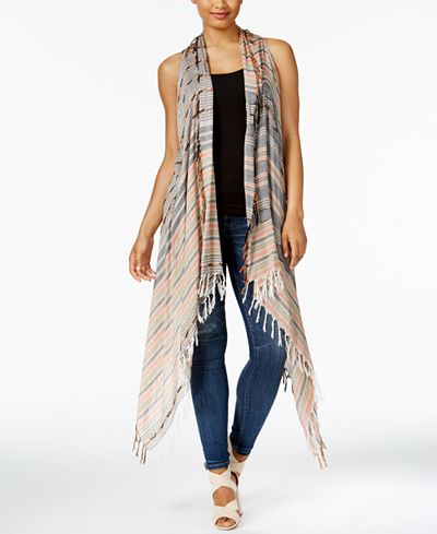 Collection XIIX Runner Striped Fringe Vest