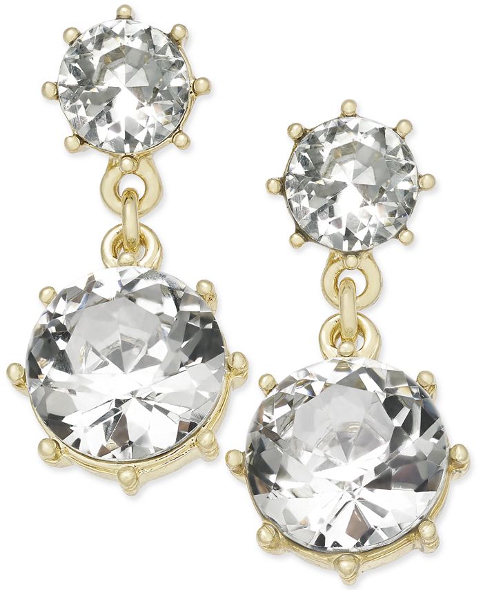 Charter Club GoldTone Crystal Drop Earrings, Created for Macy's Macy's