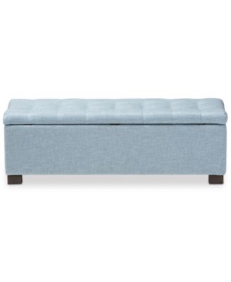 Roanoke Grid-Tufting Storage Ottoman Bench