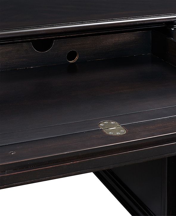 Furniture Clinton Hill Ebony Home Office Executive Desk, Created for