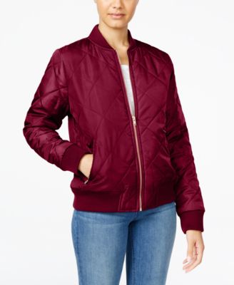 Say What? - Juniors' Quilted Bomber Jacket