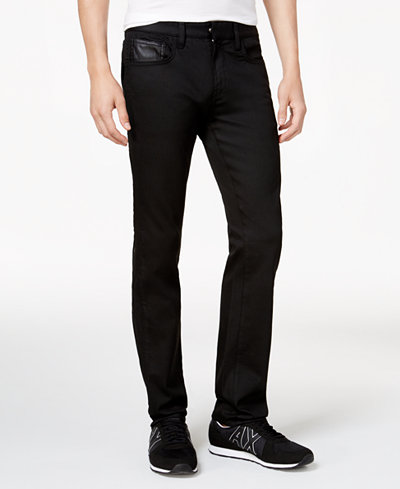 Armani Exchange Men's Straight-Fit Black Jeans