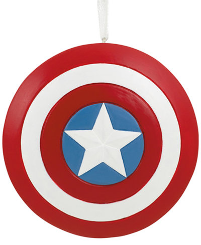 Hallmark Resin Figural Captain America Sheild Ornament