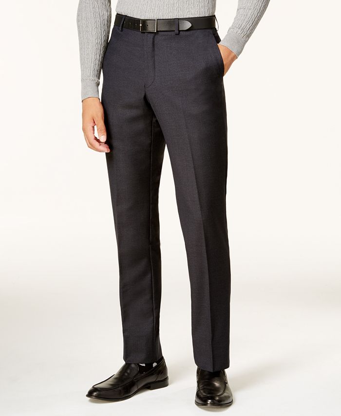DKNY Men's Slim-Fit Black & Blue Charcoal Tonal Suit - Macy's