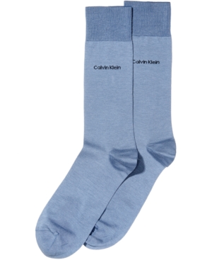 Calvin Klein Men's Socks Giza Cotton Flat Knit Crew