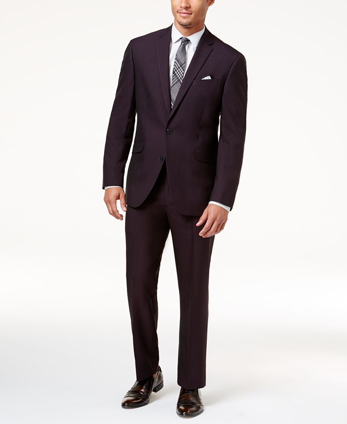 Kenneth cole burgundy suit best sale