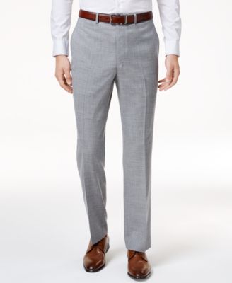 Kenneth Cole Reaction Men's Slim-Fit Light-Gray Sharkskin Techni-Cole Suit