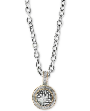 image of Balissima by Effy Diamond Pendant Necklace (1/3 ct. t.w.) in Sterling Silver & 18k Gold