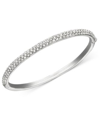 Eliot Danori - Bracelet, Silver-Tone Crystal Bangle