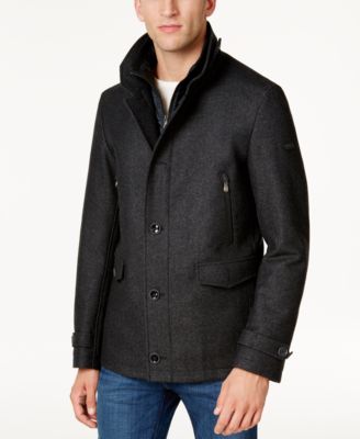 Zipper Inset Knit Car Coat 