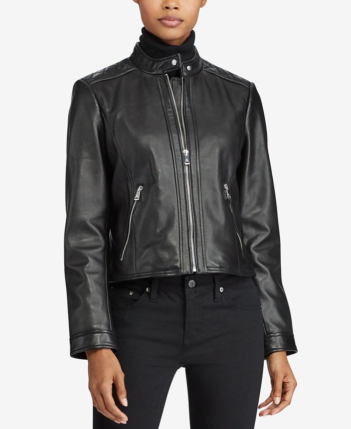 Lauren Ralph Lauren Quilted Leather Jacket & Reviews - Coats & Jackets ...