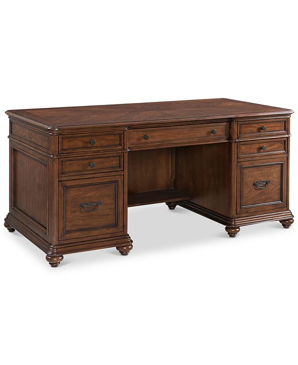 Furniture Clinton Hill Cherry Home Office Executive Desk & Reviews - Furniture - Macy&#39;s