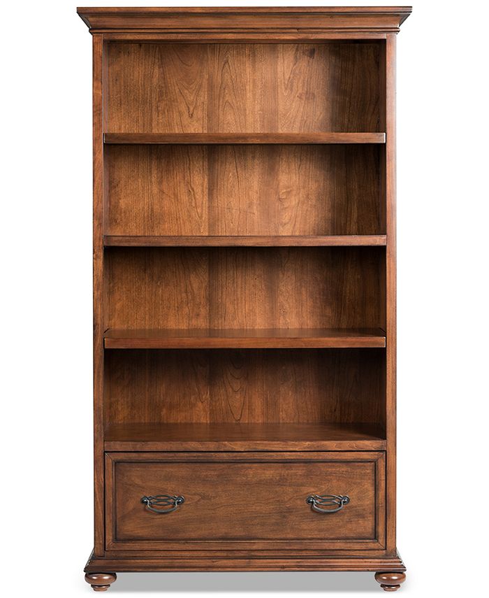 Furniture Clinton Hill Cherry Home Office Open Bookcase Macy's