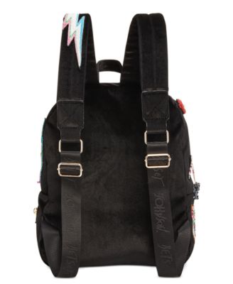 Betsey Johnson Patch Velvet Medium Backpack - Macy