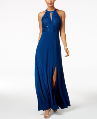 macys blue dresses