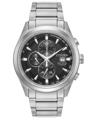 Citizen - Men's Chronograph Eco-Drive Titanium Bracelet Watch 43mm