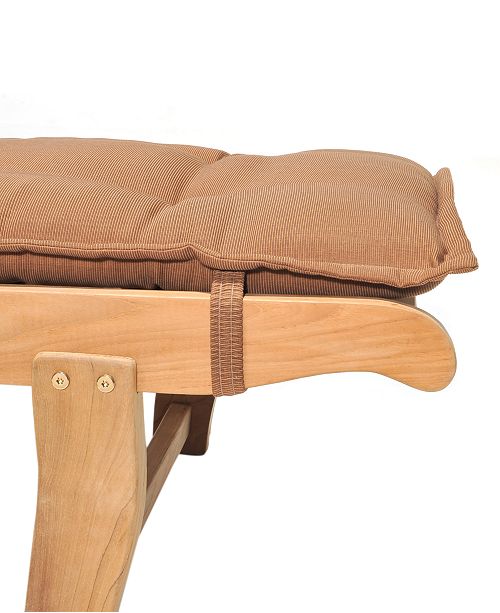 Furniture Bristol Teak Outdoor Chaise Lounge, Created for Macy's