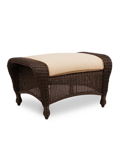 Monterey Wicker Outdoor Ottoman, Created for Macy's ...