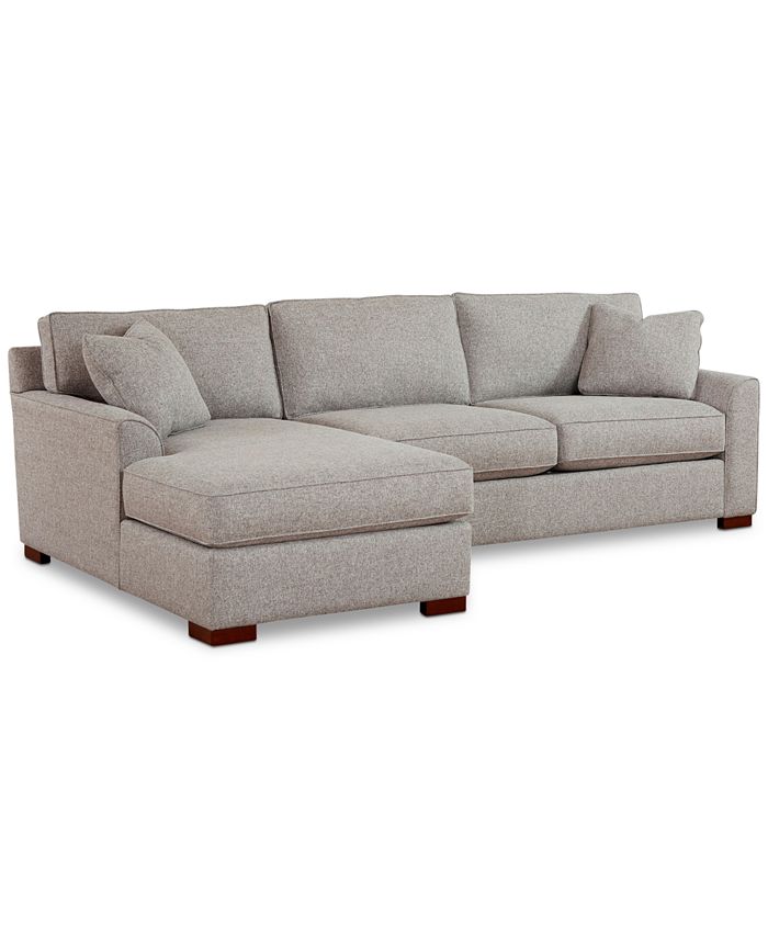Furniture CLOSEOUT! Carena 2Pc. Fabric Chaise Sectional Sofa, Created