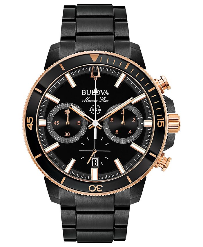 Bulova men's chronograph marine star stainless steel bracelet watch 45mm cheap