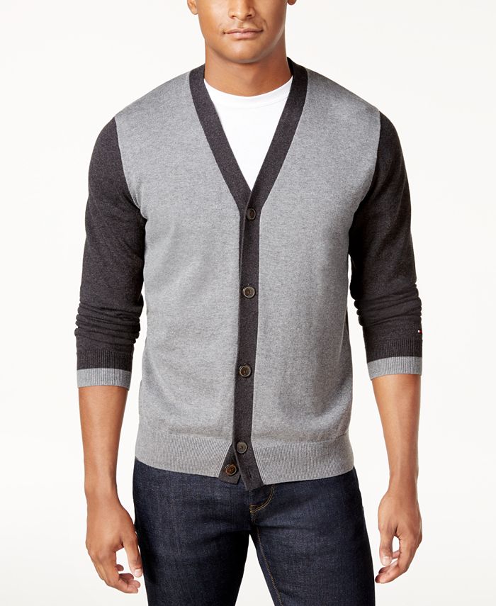 Tommy Hilfiger Men's Covington Colorblocked Cardigan, Created for Macy ...