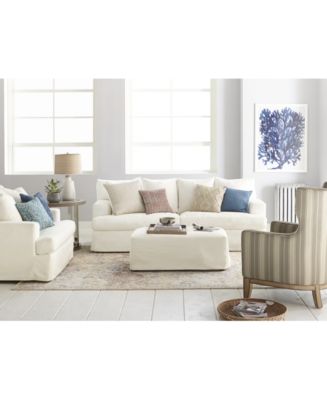 Furniture Brenalee Performance Fabric Slipcover Sofa Collection & Reviews - Furniture - Macy&#39;s