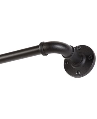Kenney - Adler 5/8" Outdoor Window Curtain Rod, 48"-84", Black