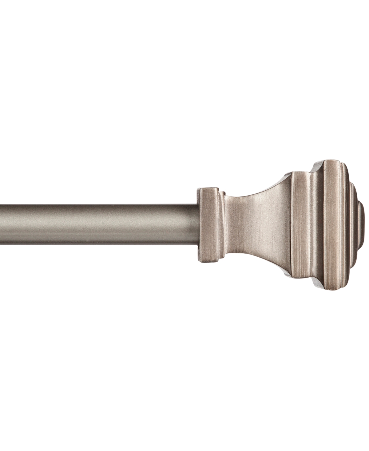 Milton 5/8" Fast Fit Easy Install Curtain Rod, 66"-120", Pewter - Pewter