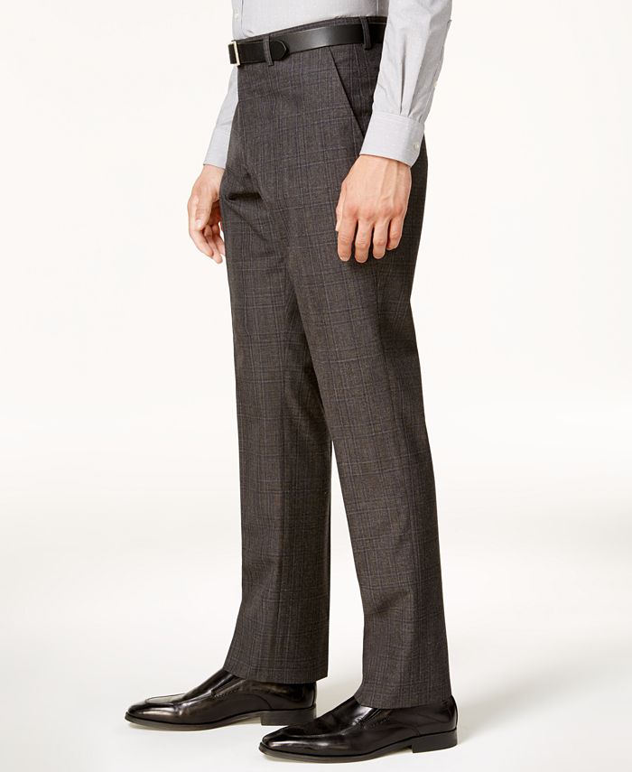 Perry Ellis Men's Slim-Fit Gray Plaid Suit & Reviews - Suits & Tuxedos ...