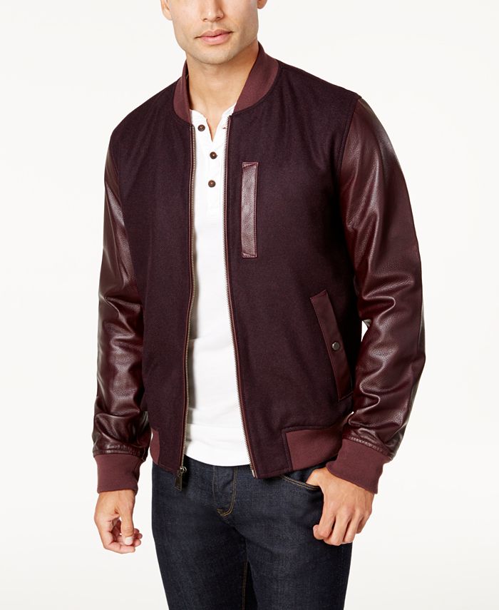 Tommy Hilfiger Men s Cascade Leather Sleeve Jacket Created for