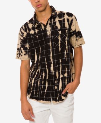 Jaywalker - Men's Bleached Grid-Pattern Shirt