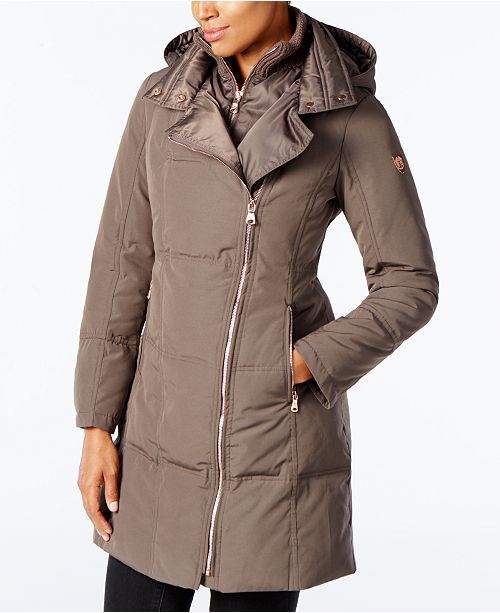Vince Camuto Asymmetrical Puffer Coat Created For Macy S Reviews Coats Women Macy S
