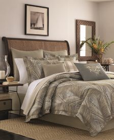 CLOSEOUT! Tommy Bahama Home Raffia Palms Reversible 4-Pc. Queen Comforter Set