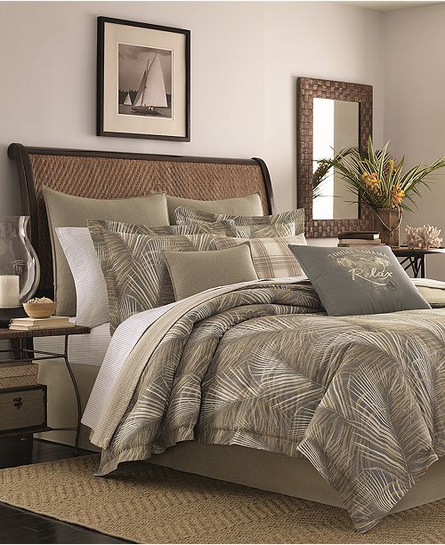 Raffia Palms Reversible 4 Pc California King Comforter Set