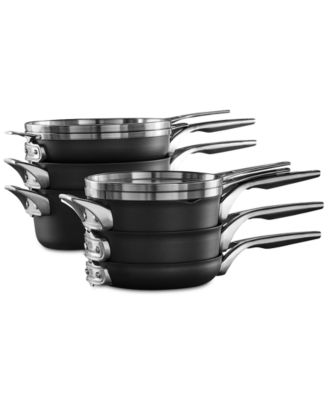 Calphalon Premier 10-Pc. Space-Saving Hard Anodized Non-Stick Cookware Set, Created for Macy's