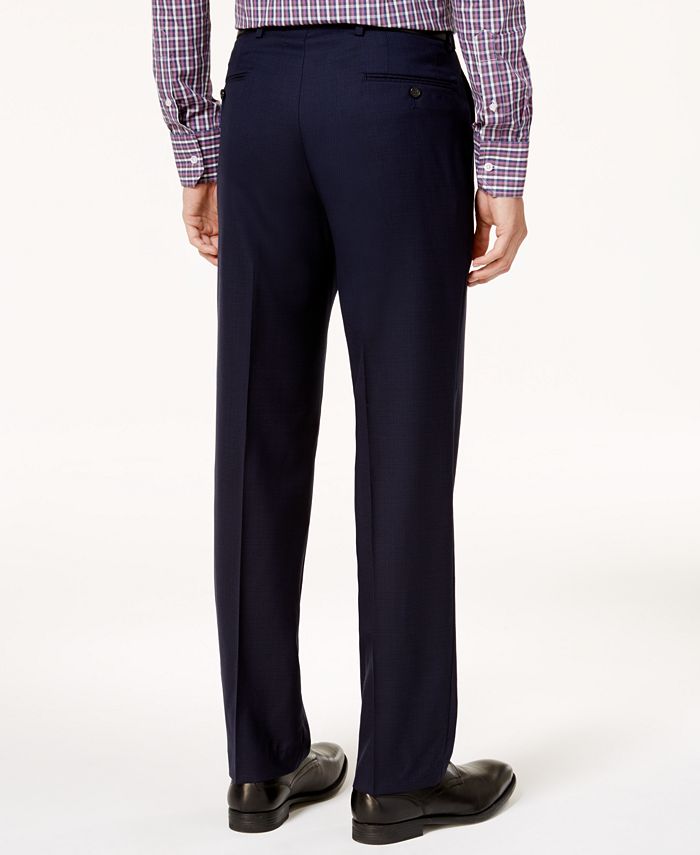 Lauren Ralph Lauren Men's Classic-Fit Navy Wool Dress Pants - Macy's