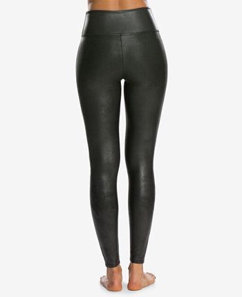 SPANX, Pants & Jumpsuits, Spanx Liquid Leather High Rise Leggings In  Oilslick Black Size Xl 2846