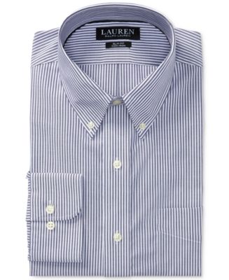 Lauren Ralph Lauren Men's Slim-Fit Stretch Non-Iron Purple Stripe Dress ...