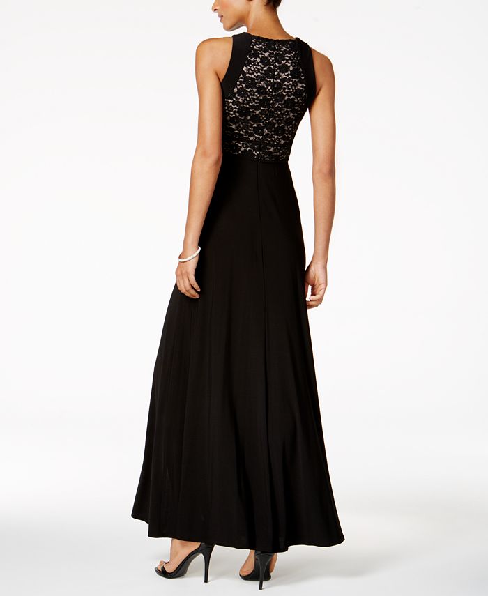 Nightway Petite Lace A-Line Gown - Macy's
