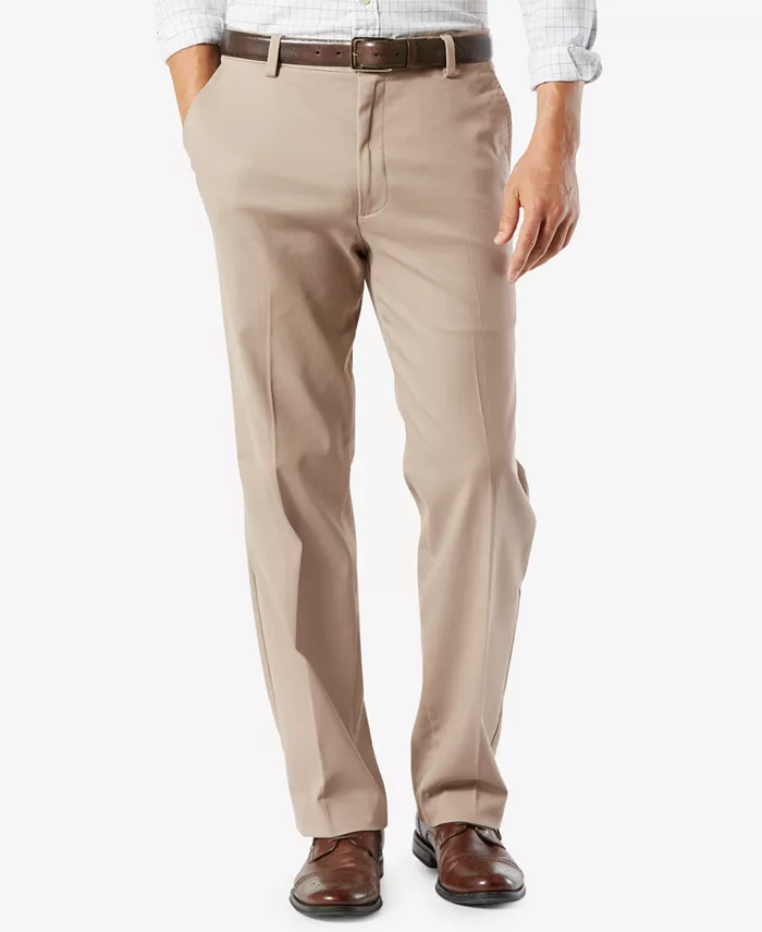 Men's Easy Classic Fit Khaki Stretch Pants - thumbnail 4