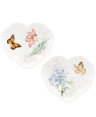 Lenox - Set of 2 Butterfly Meadow Heart Party Plates