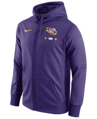 Nike Men's LSU Tigers Therma Full-Zip Hoodie - Macy's